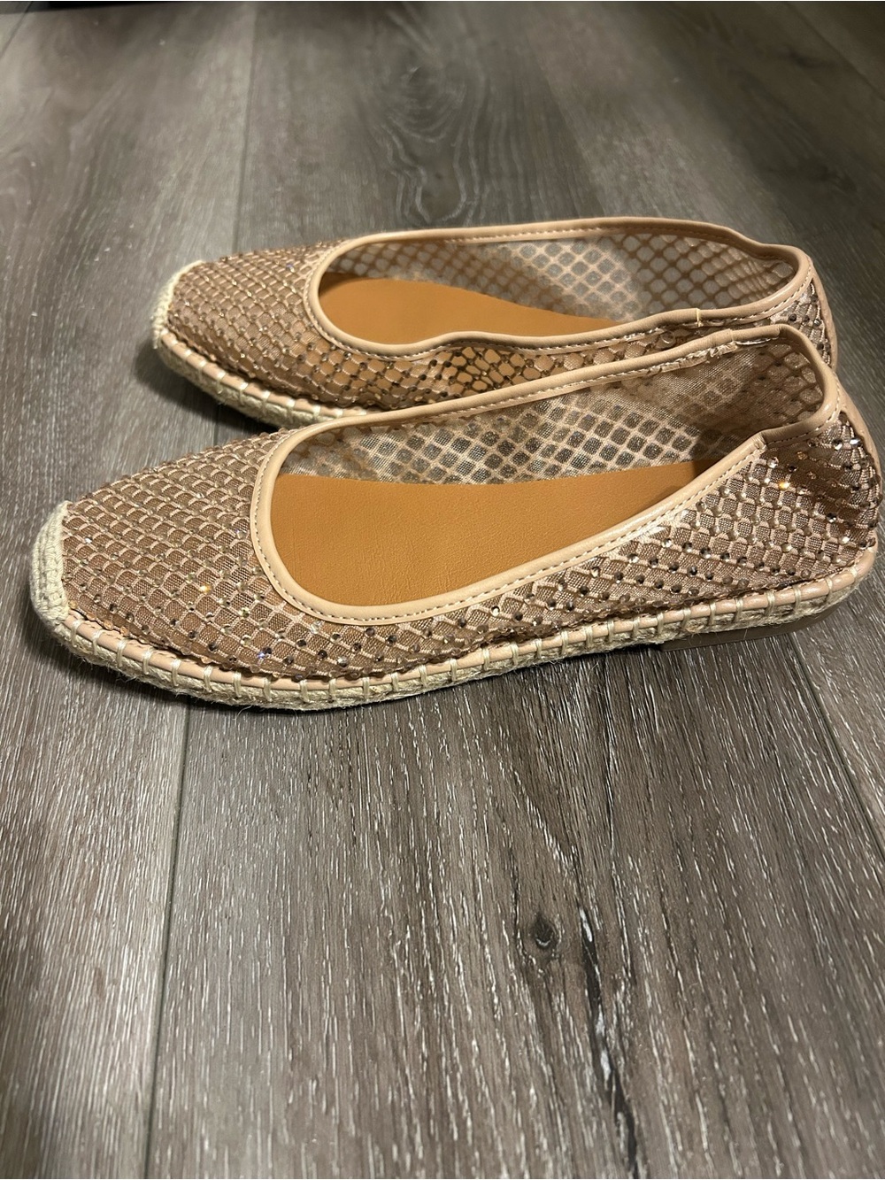 Charles By Charles David Nude Mesh Espadrille Flat - Picture 3 of 6
